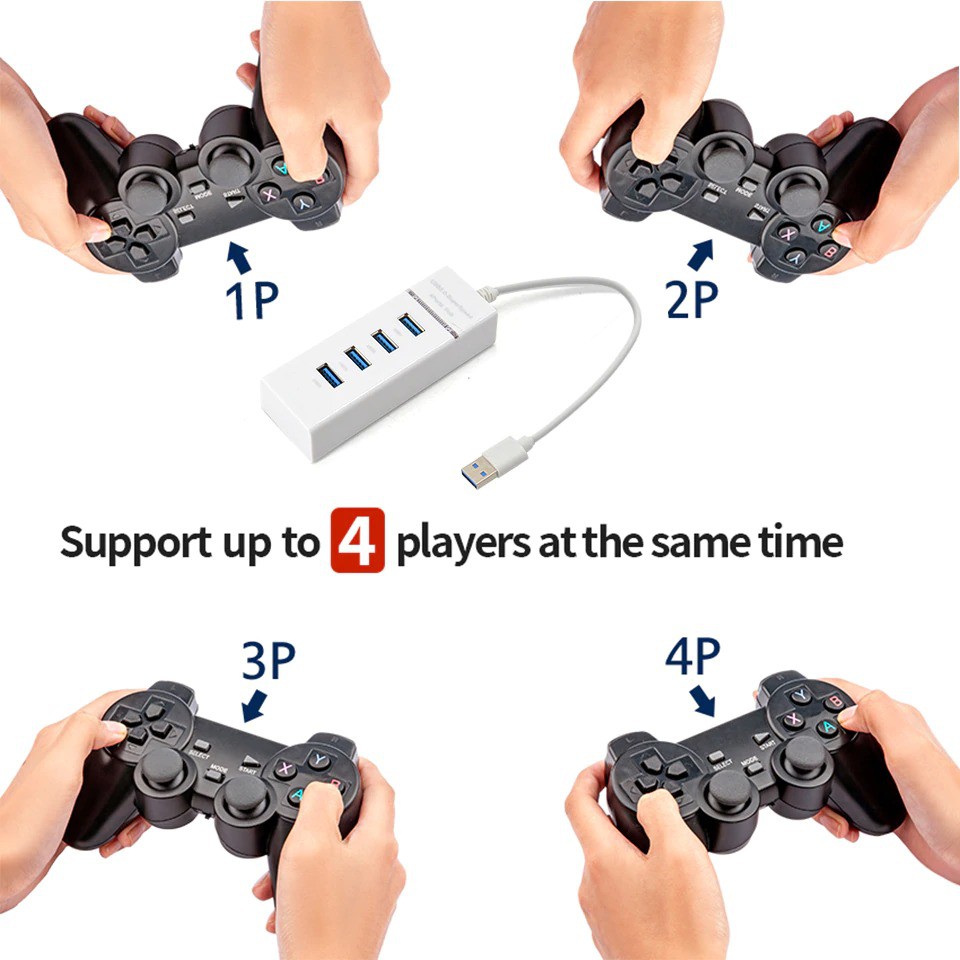 Máy Chơi Game Cầm Tay Điện Tử 4 Nút HDMI Không Dây Tích Hợp Hơn 5600+ Trò Chơi Cho PSP / PS1 / FC / NES / N64