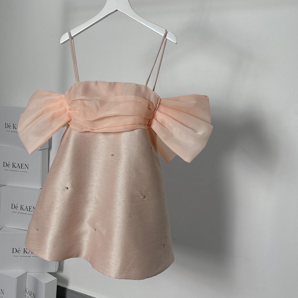 - Váy 2 dây phối voan tay xinh xắn - JOLIE DRESS