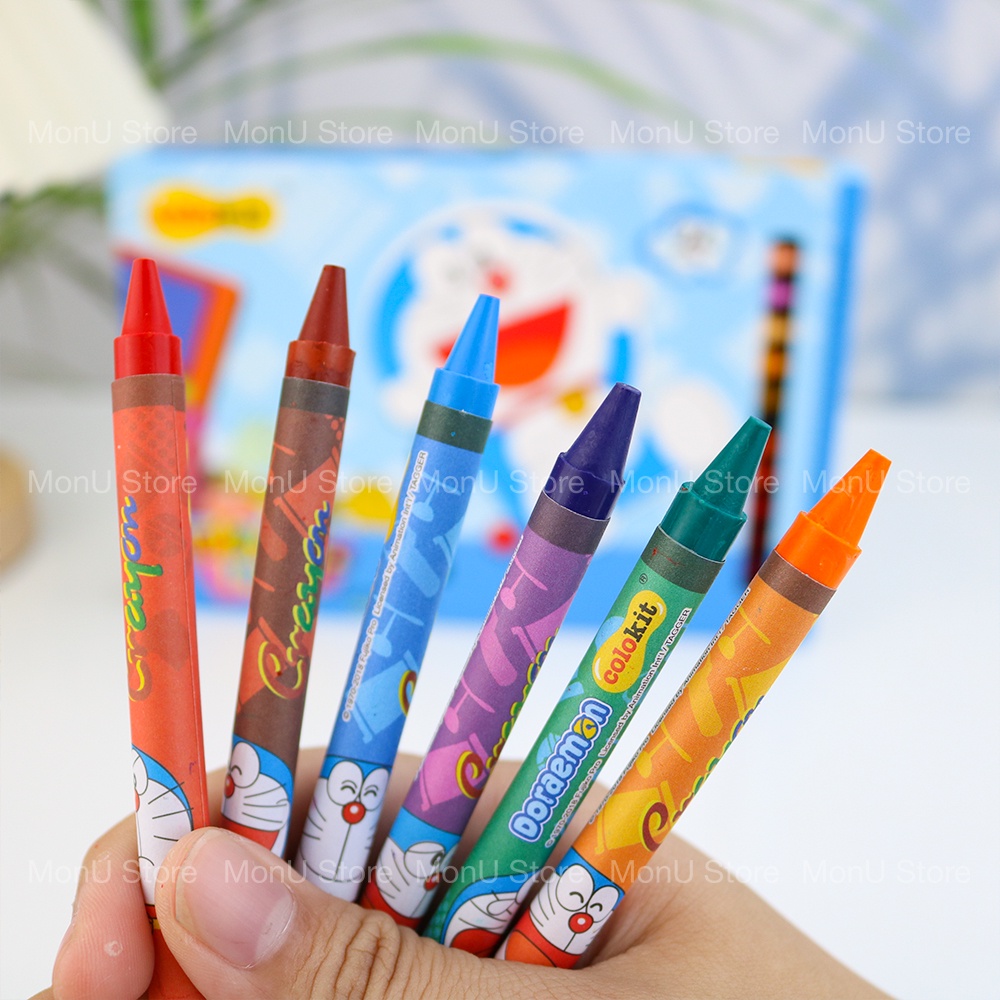 Bút sáp màu hộp 24 cây DORAEMON DOREMON dễ thương cute không độc hại MON0338 TooYoo