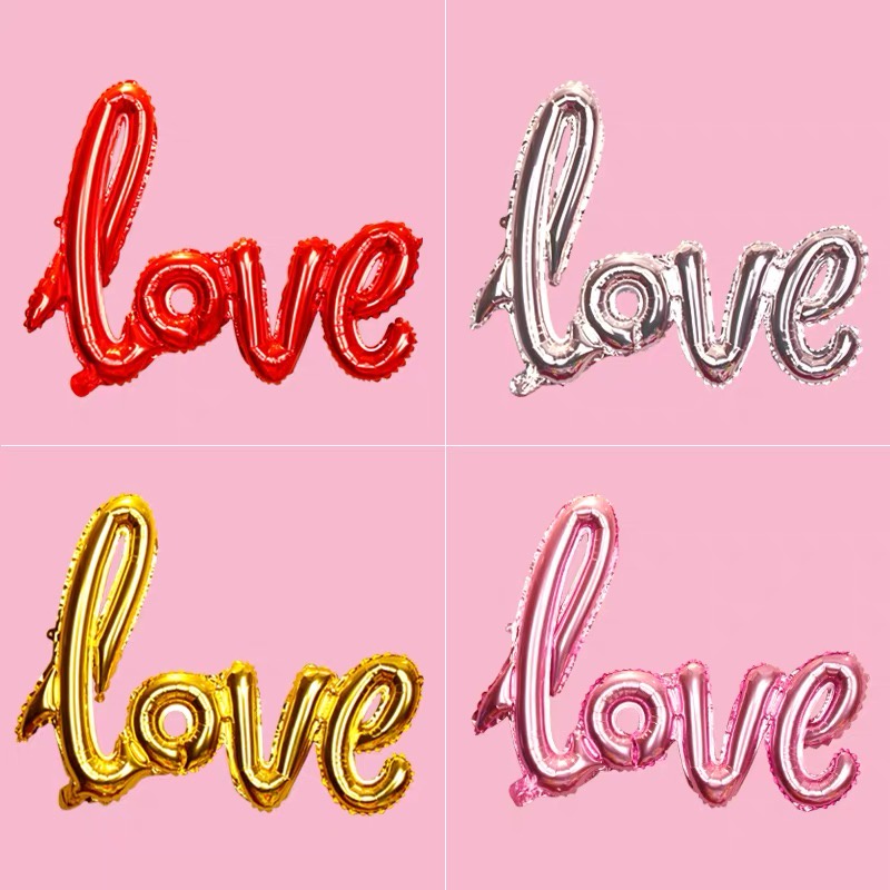 Bóng chữ Love trang trí sinh nhật cầu hôn tiệc cưới size to nhiều màu sắc HAPPYKID BCLOVE