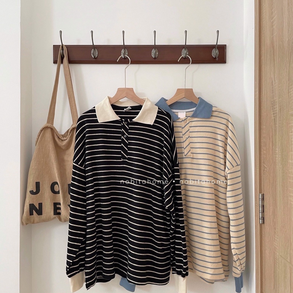 ÁO THUN TAY DÀI CỔ POLO KẺ SỌC BELFAST | BigBuy360 - bigbuy360.vn