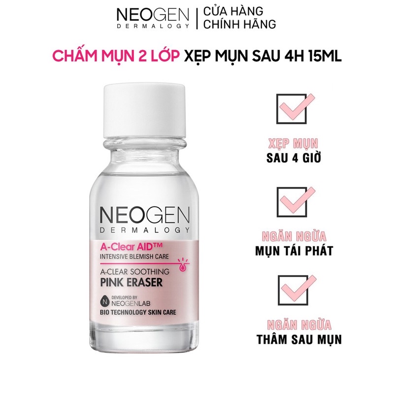Dung dịch chấm mụn Neogen A clear Acne soothing pink eraser