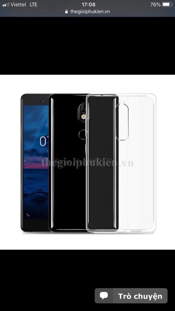 Ốp lưng dẻo silicon trong suốt loại 1 cho nokia 6.1 2018