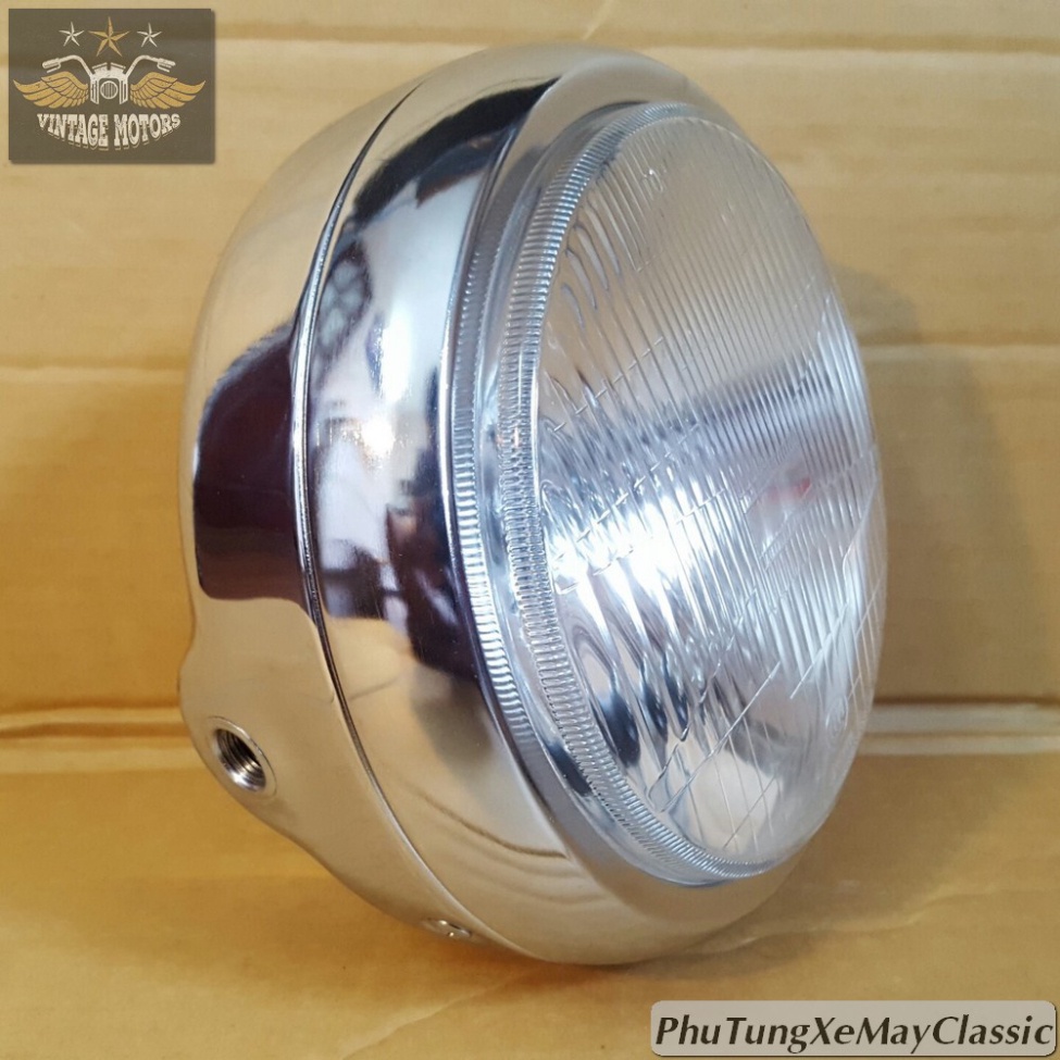 Đèn pha LA  gáo mạ cao cấp phù hợp độ xe Classic Cafe Racer CG125 SU GN125 CD 67 WIN