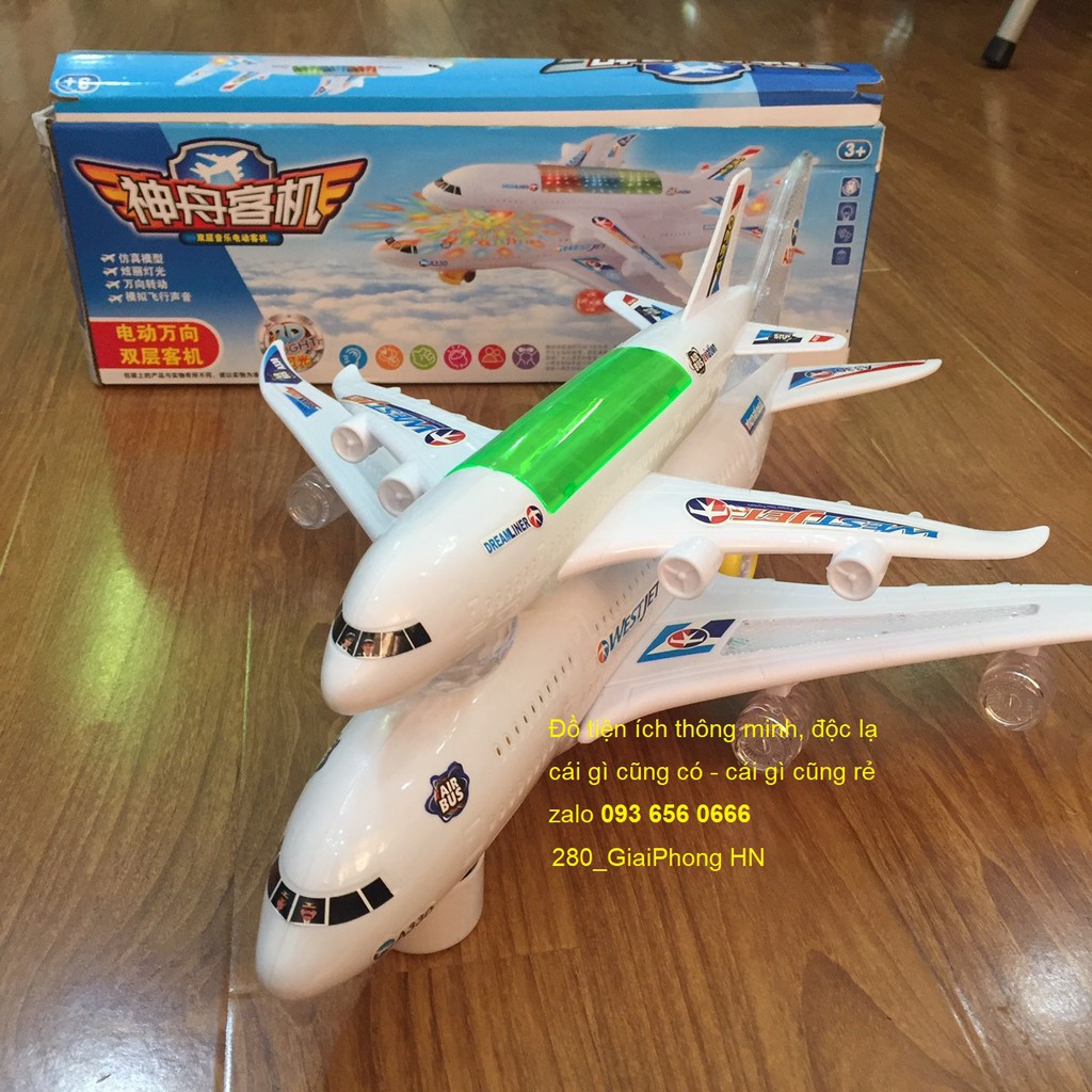 Máy bay đồ chơi - Máy bay airbus đồ chơi a380 2 tầng