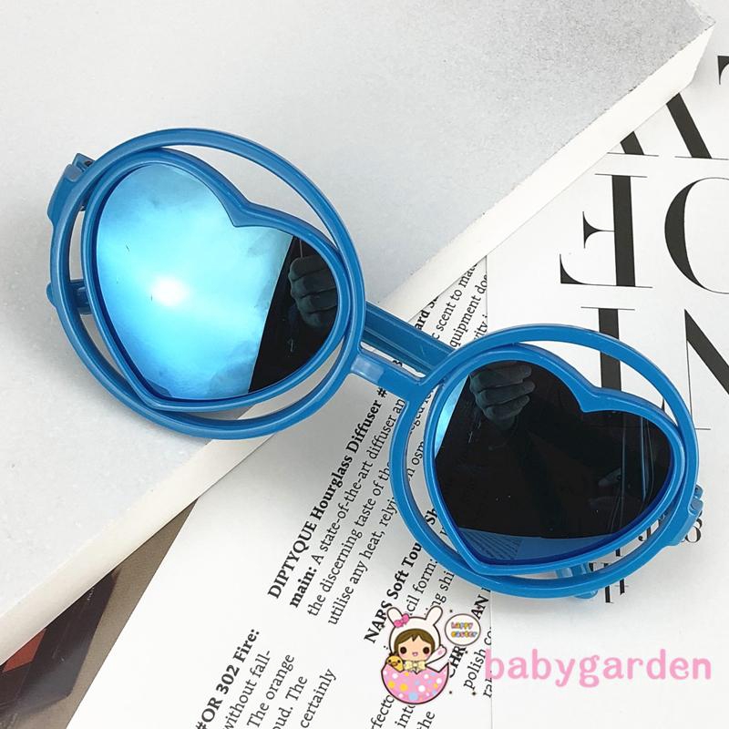 Kính râm gọng hình trái tim phản quang cho bé từ 0 - 8 tuổi