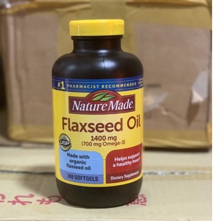 Viên Uống Flaxseed Oil 300 Viên - dầu hạt lanh nature made mẫu mới