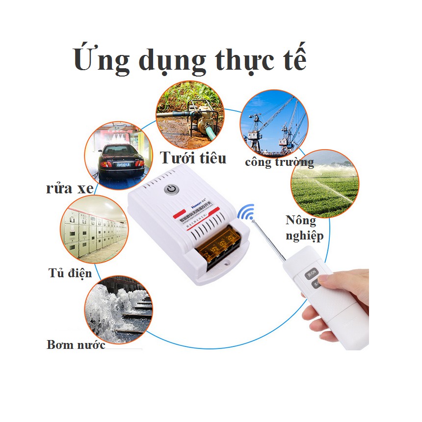 Bộ công tắc điều khiển từ xa 5Km Honest công suất lớn 40A/220V 9220KG-5- CHÍNH HÃNG HONEST