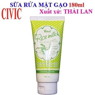 Sữa rửa mặt gạo Civic Rice milk Thái Lan 180ml