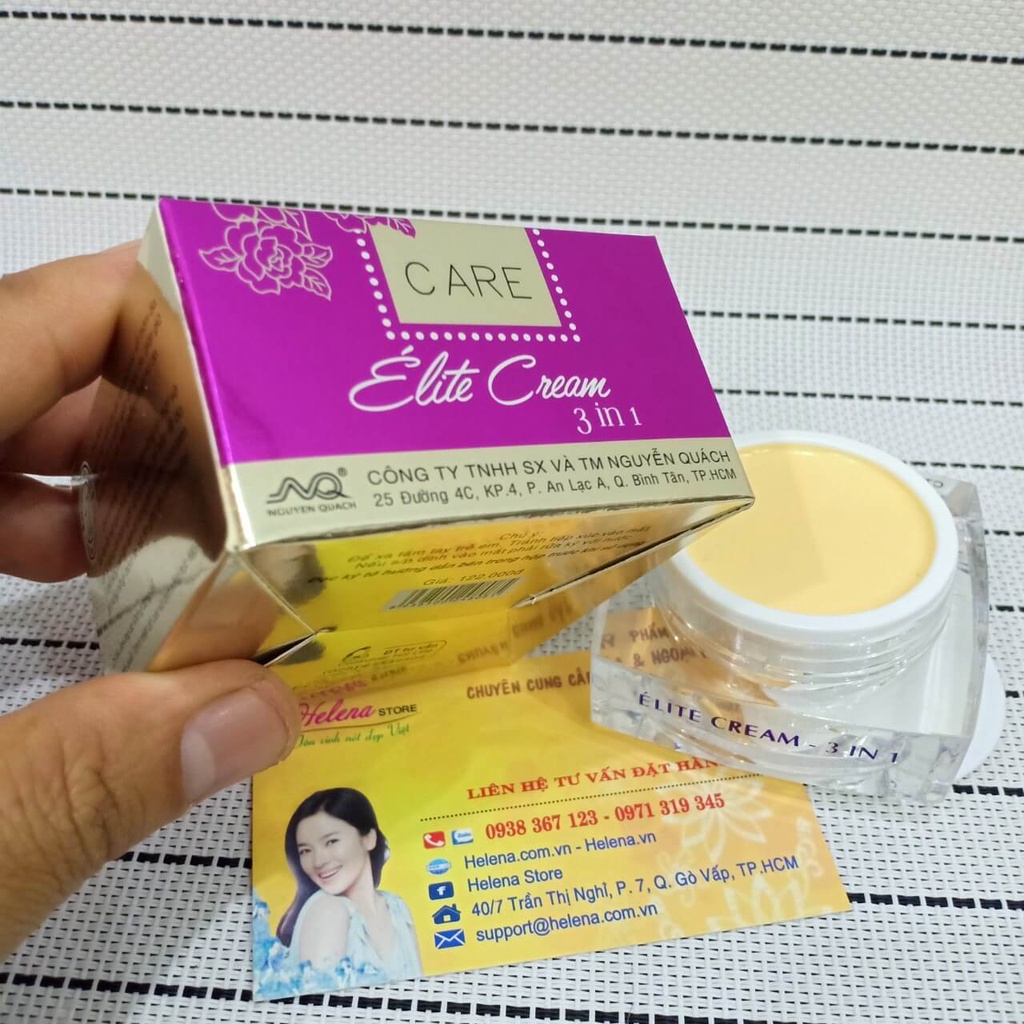 Kem Con Bướm Nguyễn Quách Elite Cream 3 In 1, Kem Nguyễn Quách Mụn, Nám, Trắng Da 12g - Mỹ Phẩm Chính Hãng Sỉ Và Lẻ