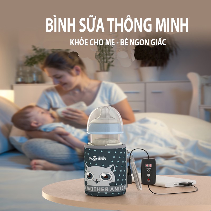 [Cam kết chính hãng]Bình sữa thông minh Dr. Green,bình pha sữa tiện lợi 3 trong 1 dung tích 150ml, 180ml, 240ml