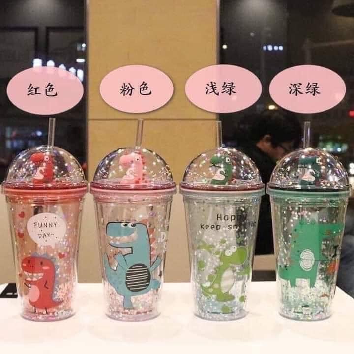 Bình Nước Lấp Lánh Khủng Long 500ml