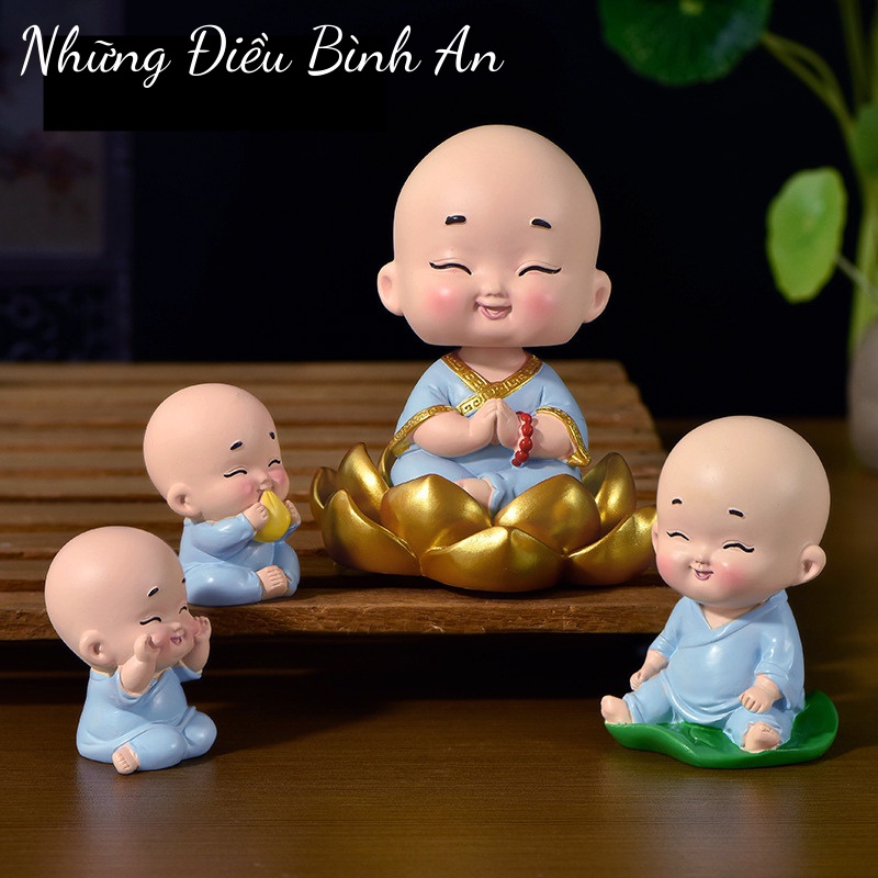 Tượng chú tiểu siêu đáng yêu mẫu 7 mang lại an nhiên trong cuộc sống 💕FREESHIP 50k💕 - Những Điều Bình An