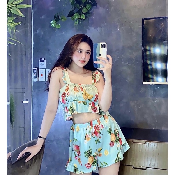 BỘ LỤA 2 DAY ĐÙI HOA CAO CẤP