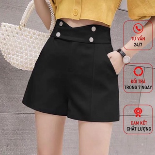 Quần short nữ cạp cao dáng đẹp Hàn Quốc 4 khuy Q037