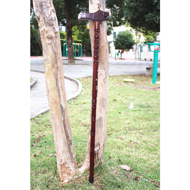 Gậy batoong chống cho người già chất liệu gỗ tự nhiên cao cấp thiết kế đầu rồng đẹp mắt dài 90cm KH27