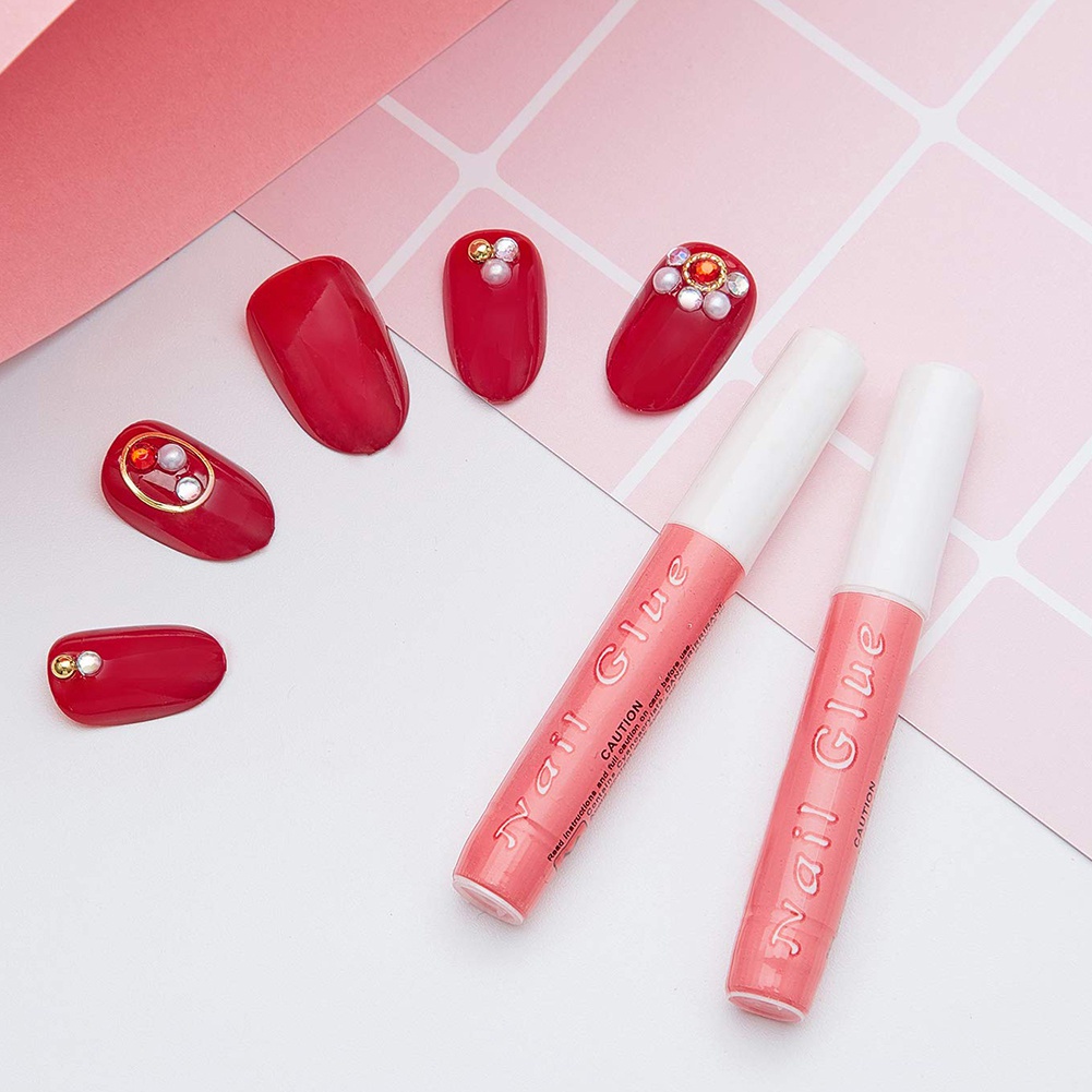 [Hàng mới về] 10 keo dán móng tay giả màu trong suốt không để lại dấu vết 2g