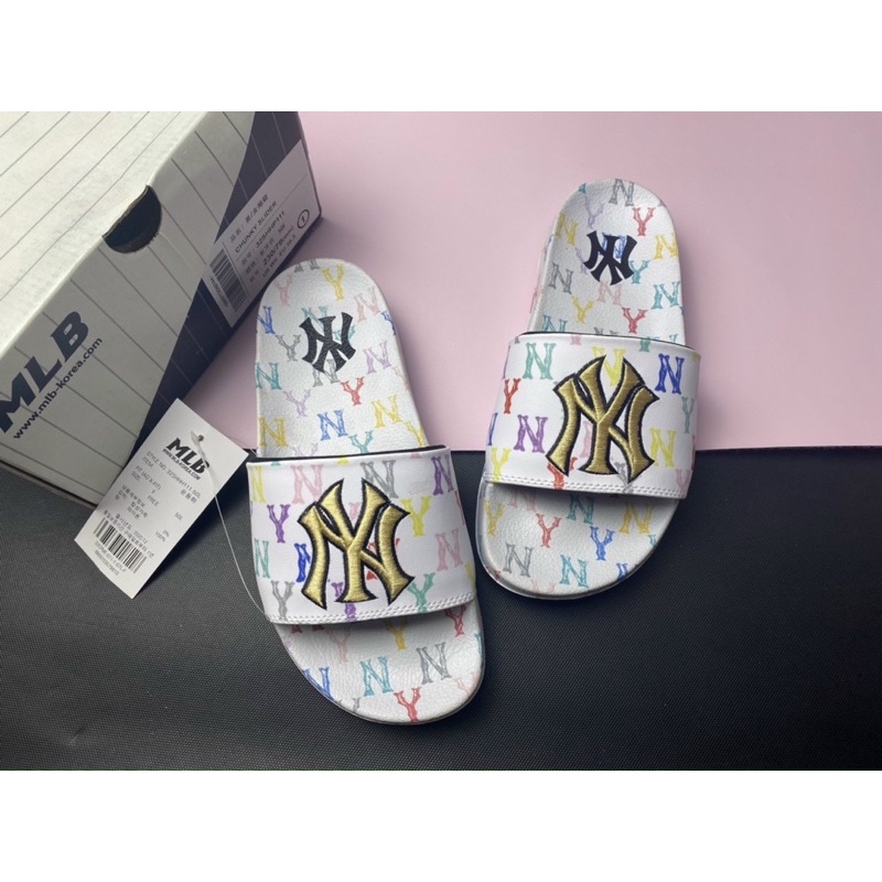 Dép M.L.B nam nữ quai ngang Ny trắng đen hồng