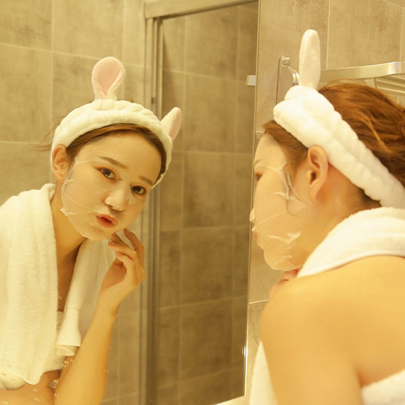 Băng Đô Cài Tóc Bản Rộng Chất Liệu Mềm Mại Co Giãn Chống Trượt Phong Cách Hàn Quốc Xinh Xắn Cho Nữ