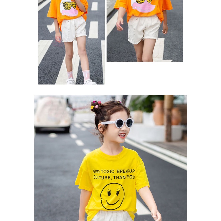 Áo Thun Mùa Hè Tay Ngắn Phong Cách Phương Tây Thời Trang Mới 2022 Dành Cho Bé Gái Trung Niên