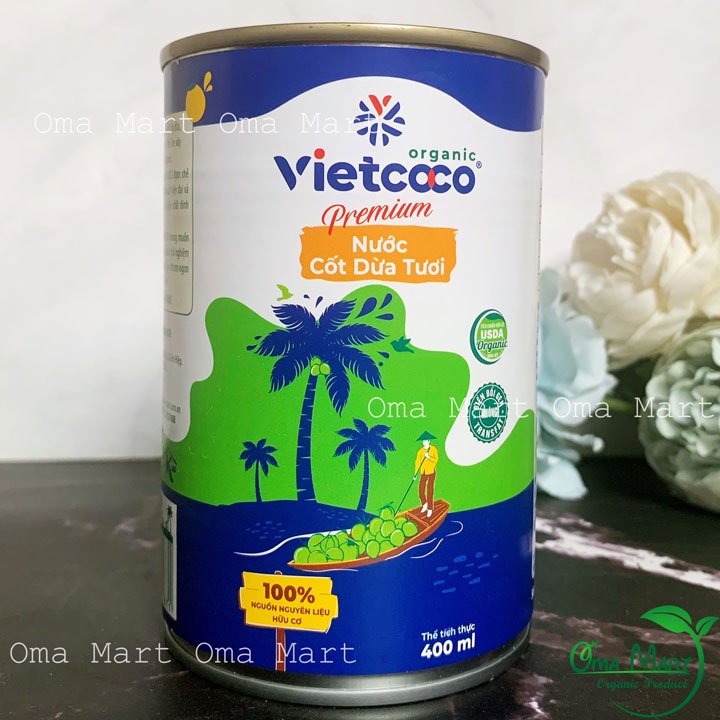 Nước Cốt Dừa Hữu Cơ Vietcoco 400ml