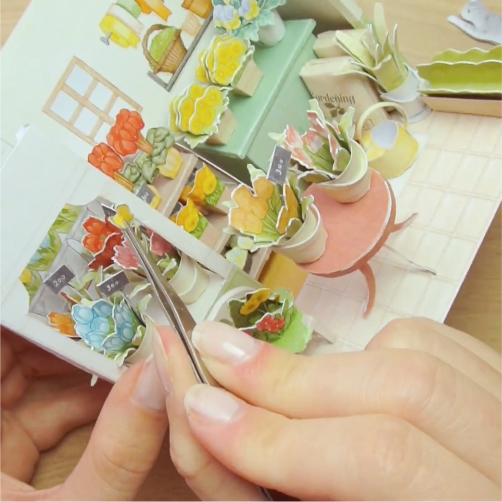Mô Hình Giấy Cửa Hàng Hoa Figure Kiến Trúc OS51