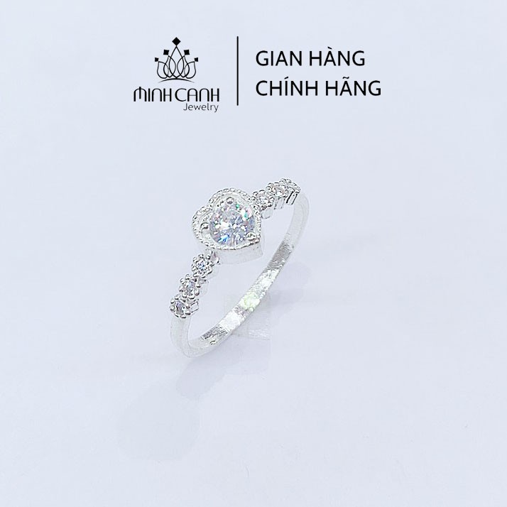 Nhẫn Bạc Nữ Hình Trái Tim Đính Đá - Minh Canh Jewelry