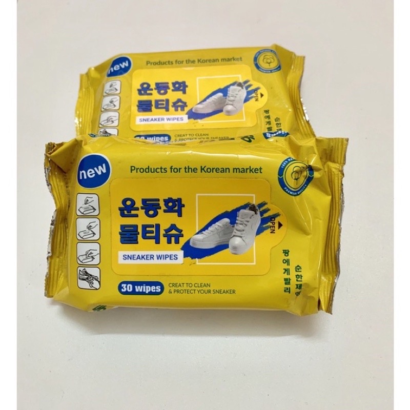 Mẫu Mới - Giấy Lau Giày SNEAKER Hàn Quốc 30 Tờ Siêu Sạch