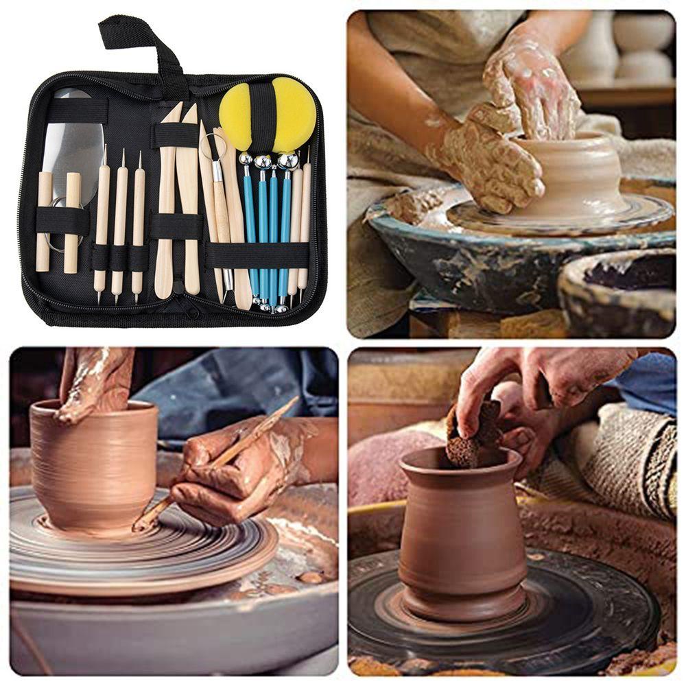 PINEVN Set 18 Dụng Cụ Điêu Khắc Đất Sét Cho Người Mới Bắt Đầu