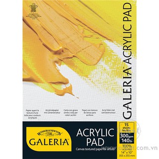 [ARBAT] Tập giấy canvas acrylic Winsor & Newton Galeria - A3