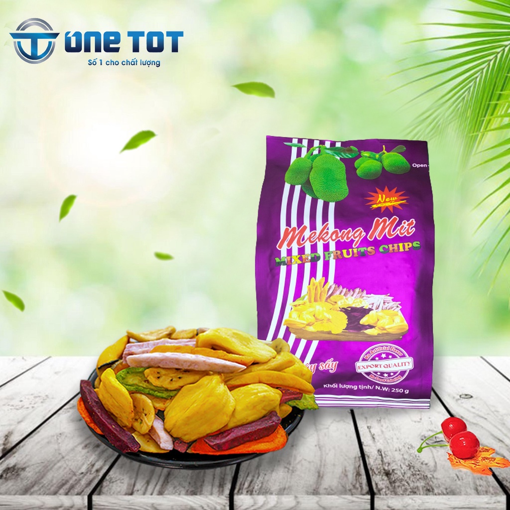 Trái cây sấy khô hàng xuất khẩu 250g, thơm ngon giữ trọn vị