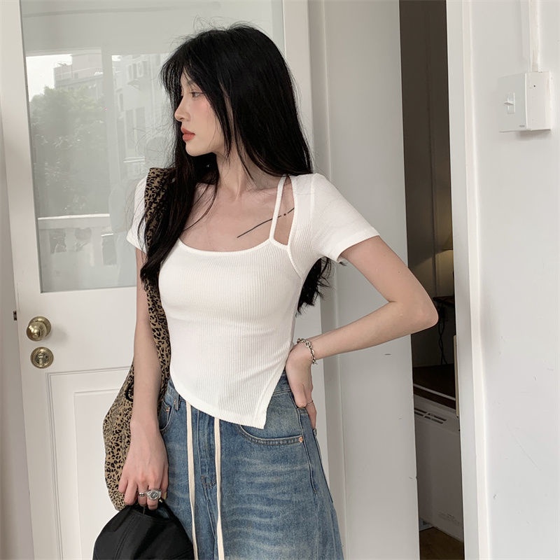 Áo thun COZOK tay ngắn dáng ôm thời trang