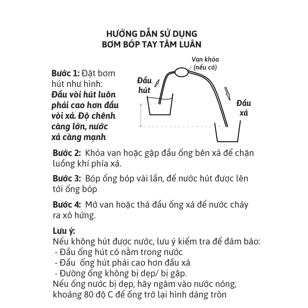 Ống hút chất lỏng bóp tay Cao cấp dây dài tổng 1,5m kèm Van Khoá tiện ích Store4girls