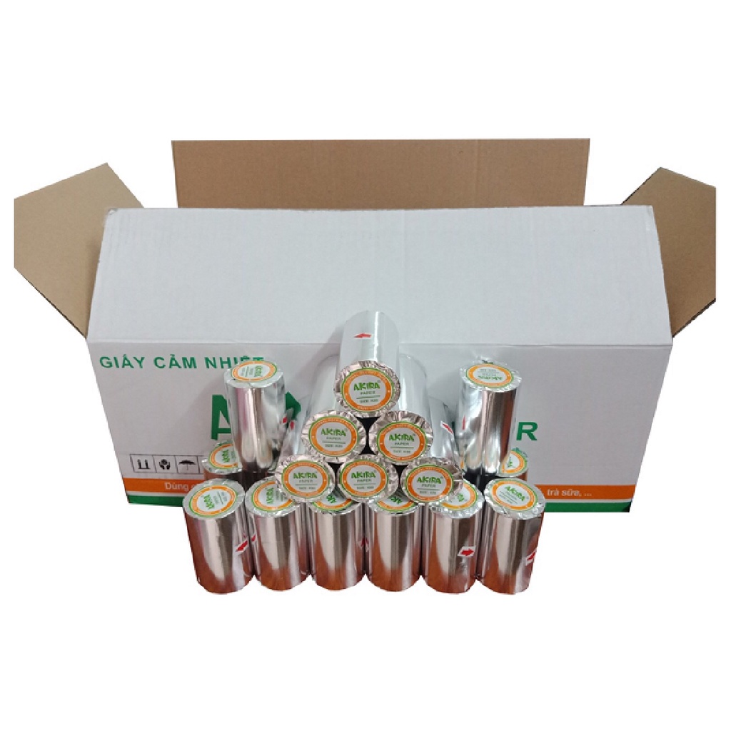 100 cuộn = 1 thùng giấy in nhiệt K80 x45 AKIRA chính hãng