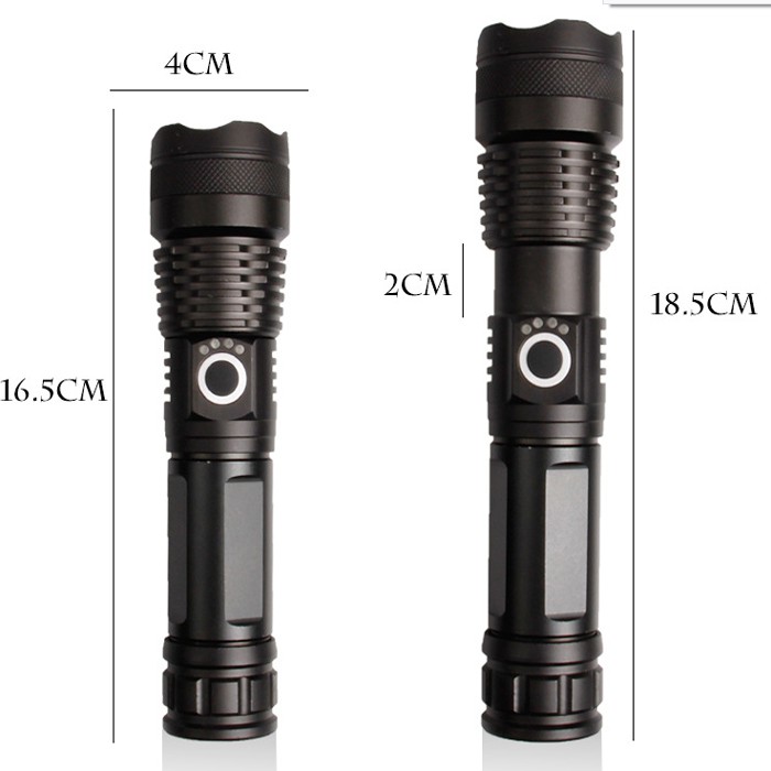 Đèn pin cầm tay siêu sáng XHP50 đèn pin chống nước chiếu xa Khacle store | BigBuy360 - bigbuy360.vn