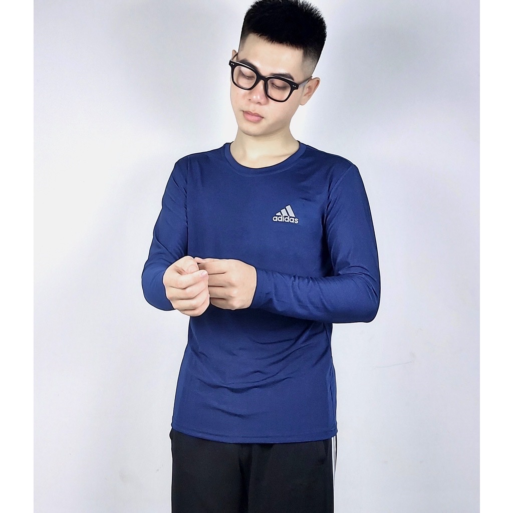 Áo thun nam tay dài ADS , áo giữ nhiệt thể thao nam màu sắc trẻ trung năng động DA03