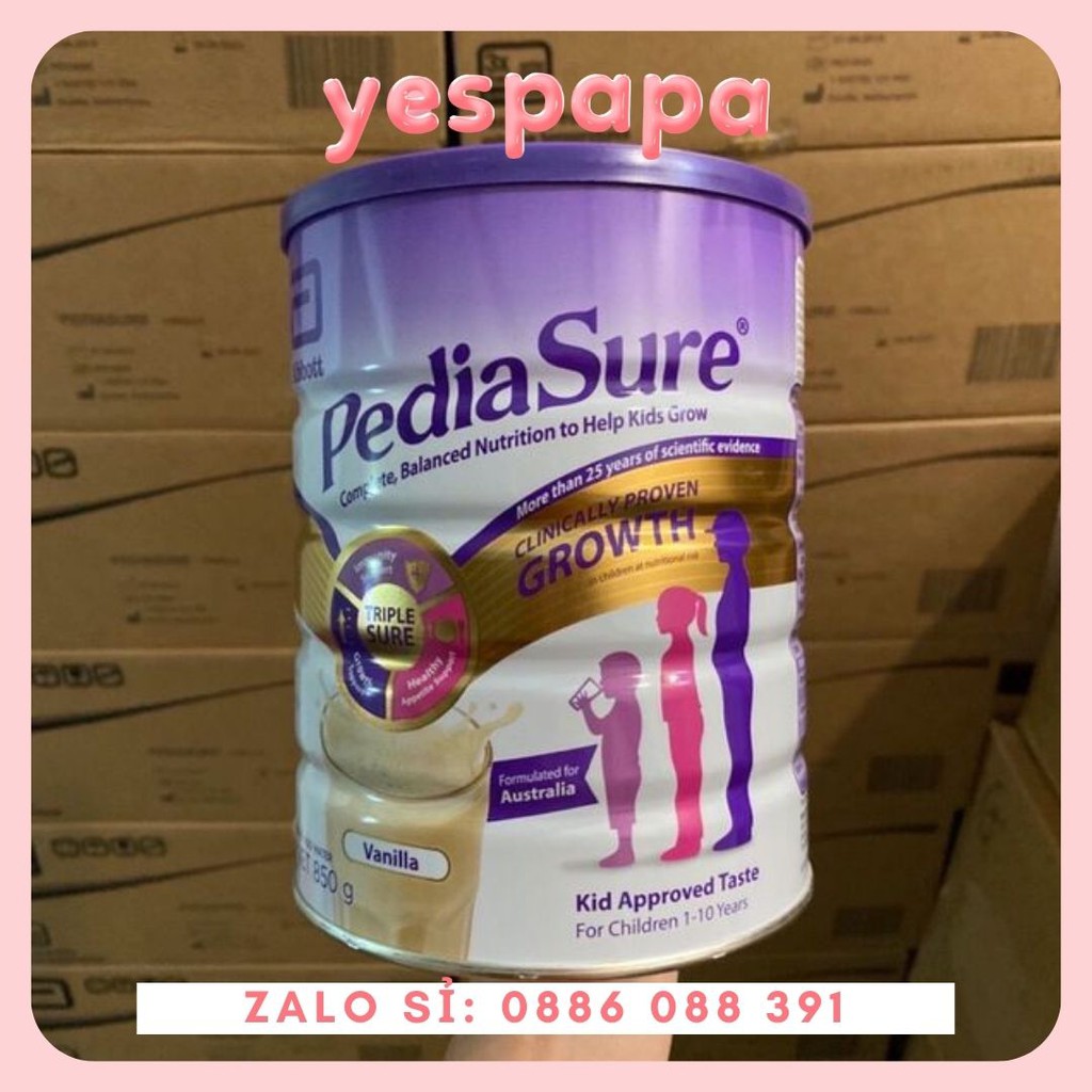 Sữa bột Pediasure úc 850g YESPAPA shop, Pediasure úc