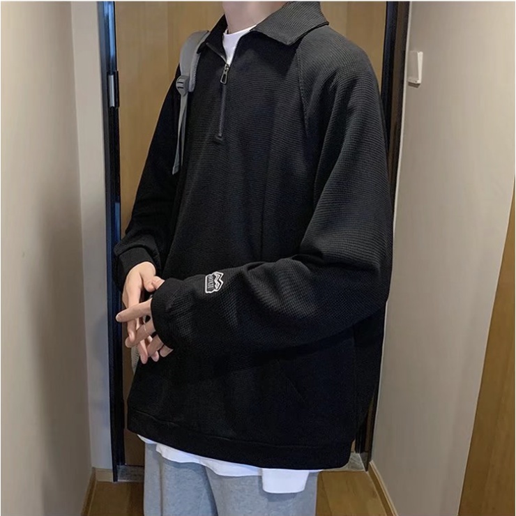 Áo sweater Tay Dài Dáng Rộng Thời Trang Hàn Quốc Cho Nam