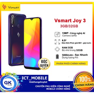 [Nguyên Seal] Điện thoại Vsmart Joy 3 (3GB/32GB) - Hàng Chính Hãng