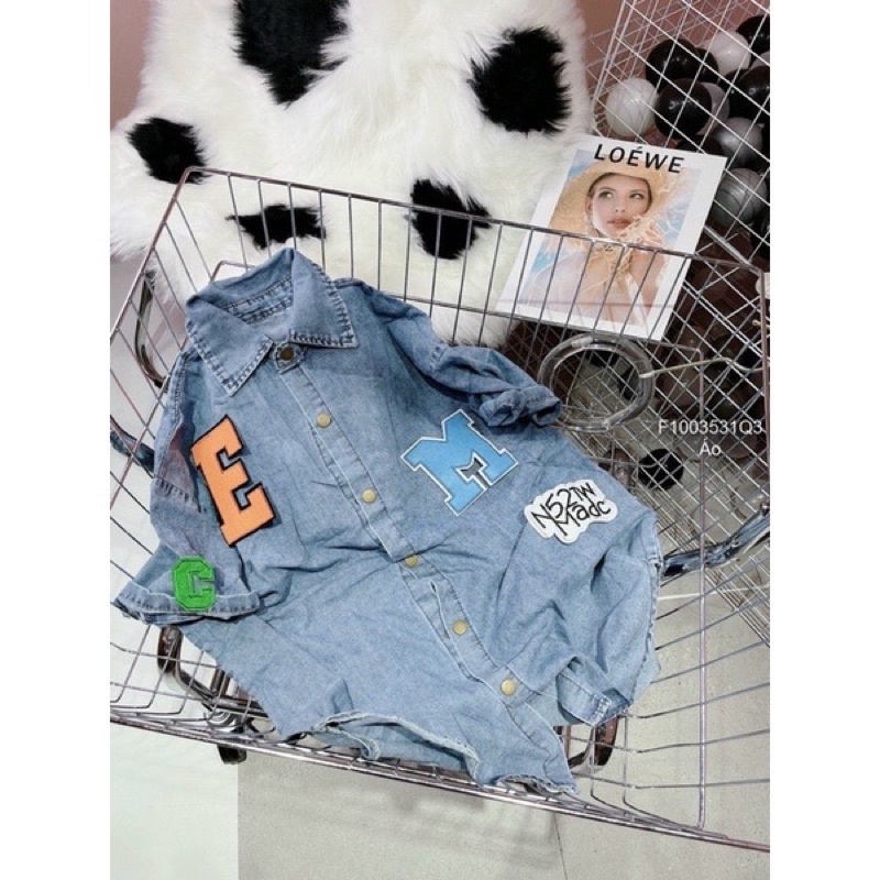 Áo bò phom rộng thêu hoạ tiết hót trend