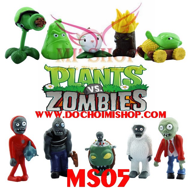 Ảnh Thật 14 mẫu  Set 8 &amp; 10 Mô Hình Game Zombies vs Plants