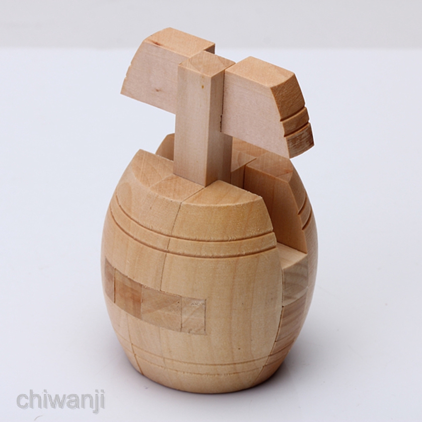 [CHIWANJI] Kongming Luban Wooden Lock Bucket Puzzle Toy