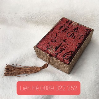 Hộp Gấm 7.5x10 Đựng Vòng phong Thủy - Vòng Trầm Hương