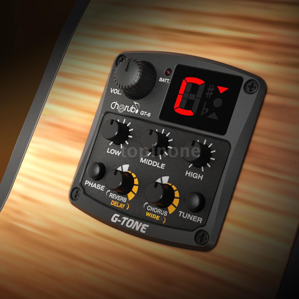Thiết bị lọc tần số hệ thống âm thanh Equalizer 3 băng tần Cherub G-Tone GT-6 cho đàn ghi ta