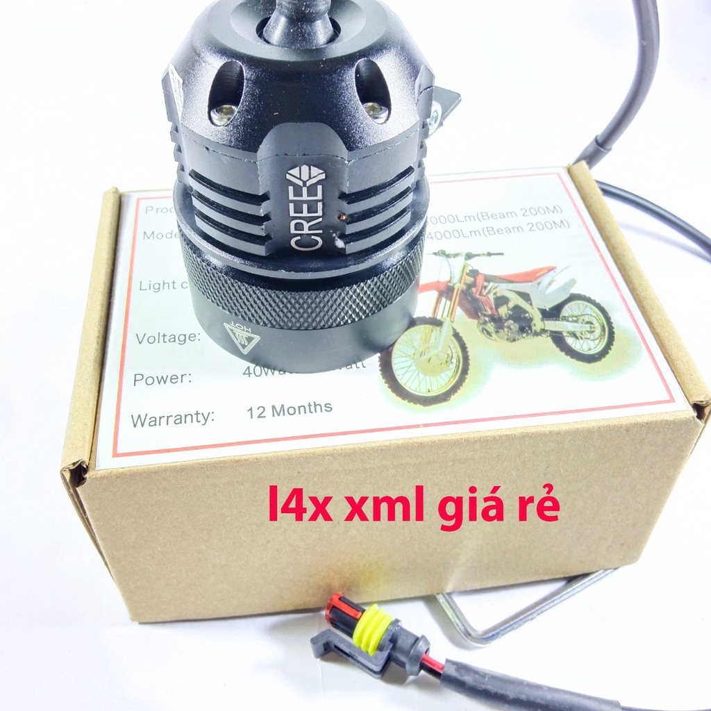 Đèn Led trợ sáng L4x Kính Tím XML-2 CAO CẤP