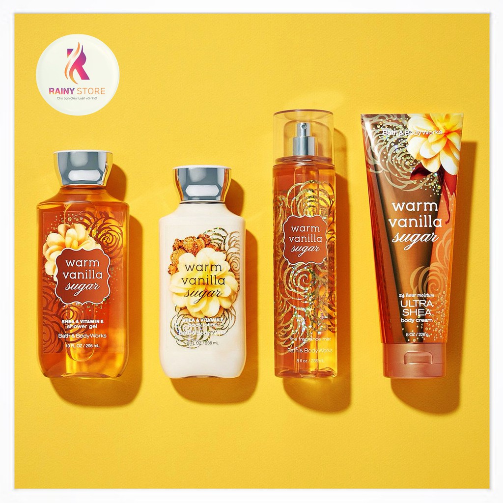 Xịt thơm toàn thân Bath & Body Works Warm Vanilla Sugar 236ml | BigBuy360 - bigbuy360.vn