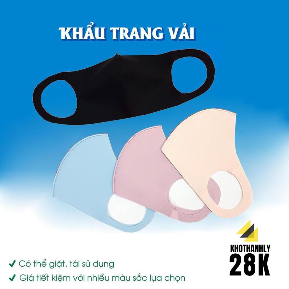 [Chuyên sỉ] COMBO 5 Khẩu trang vải su đủ 5 màu cao cấp có thể giặt và tái sử dụng nhiều lần đẹp