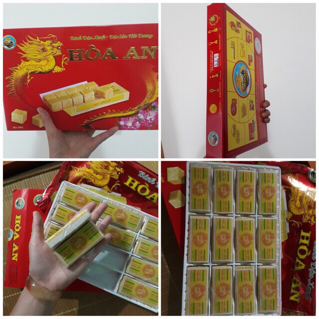 Bánh đậu xanh HOÀ AN chính hãng hộp 420g hải dương chính hãng