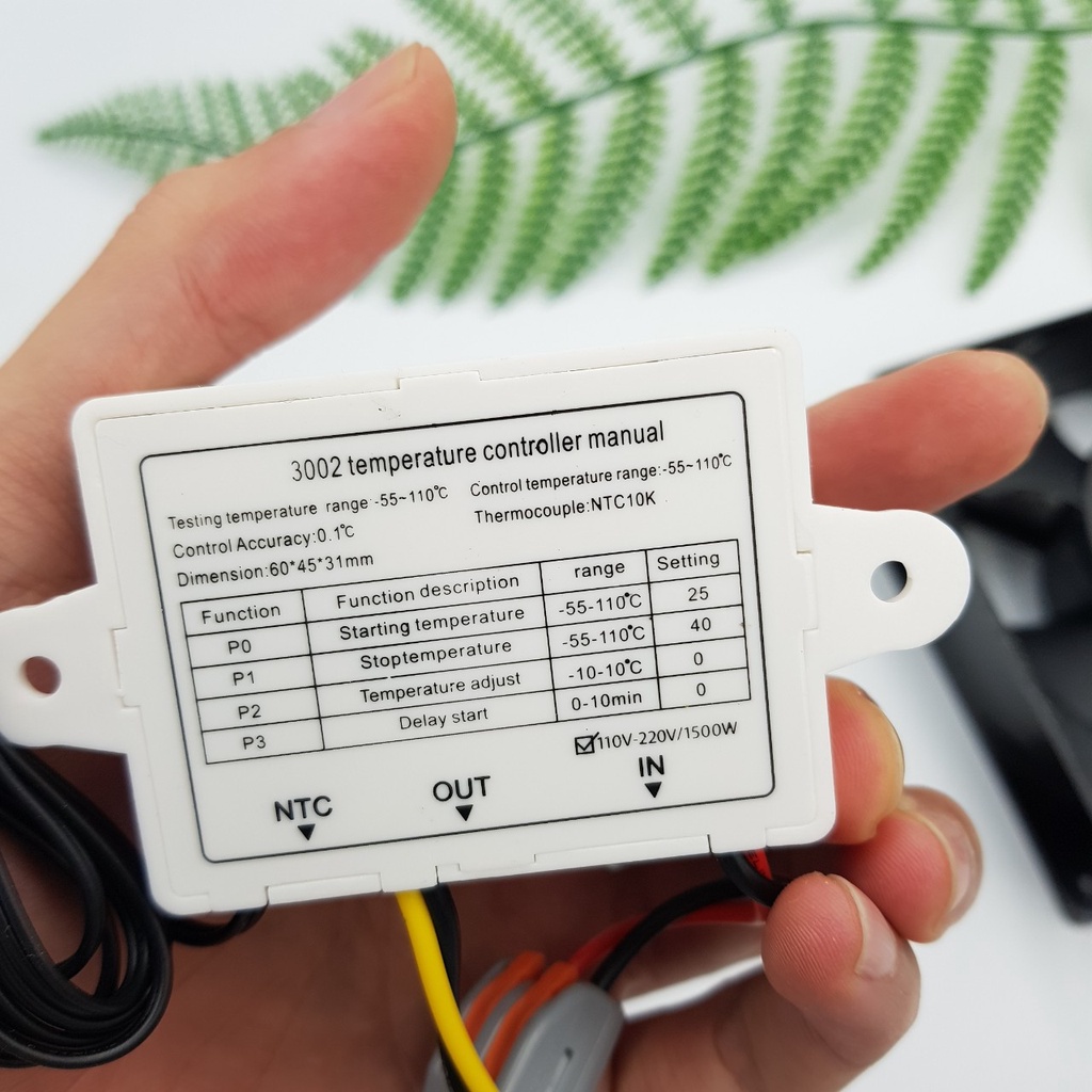 Bộ Quạt Tản Nhiệt 220V 12CM Cài Đặt Theo Nhiệt Độ FAN-ACT01 3000RPM