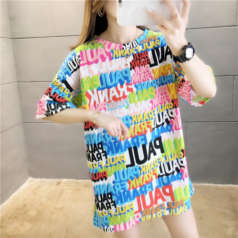 T-Shirt Female Short Sleeve 2021 New Summer Dress Long Models Small Daisy Korean Version Of Loose European Clothing Semi